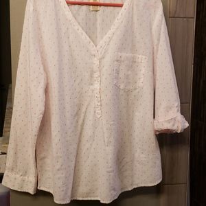 White and pink shirt size Large